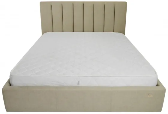 Ліжко Двоспальне Sanam Comfort 180 х 200 см Fibril 10 З підйомним механізмом та нішою для білизни Темно-бежевий Київ