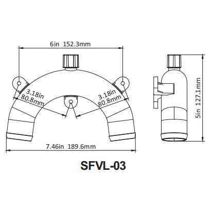 Антисифонне коліно SEAFLO 38 мм (1 1/2") з вентиляційним клапаном Київ