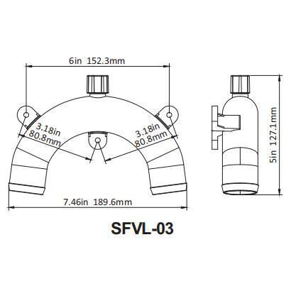 Антисифонне коліно SEAFLO 38 мм (1 1/2") з вентиляційним клапаном Київ - фото 3