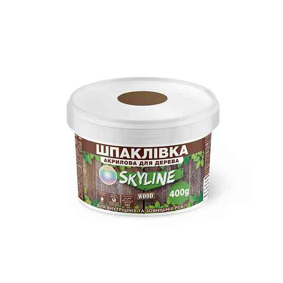 Шпаклівка акрилова для Дерева готова до застосування «SkyLine Wood» Горіх 400 г Харків