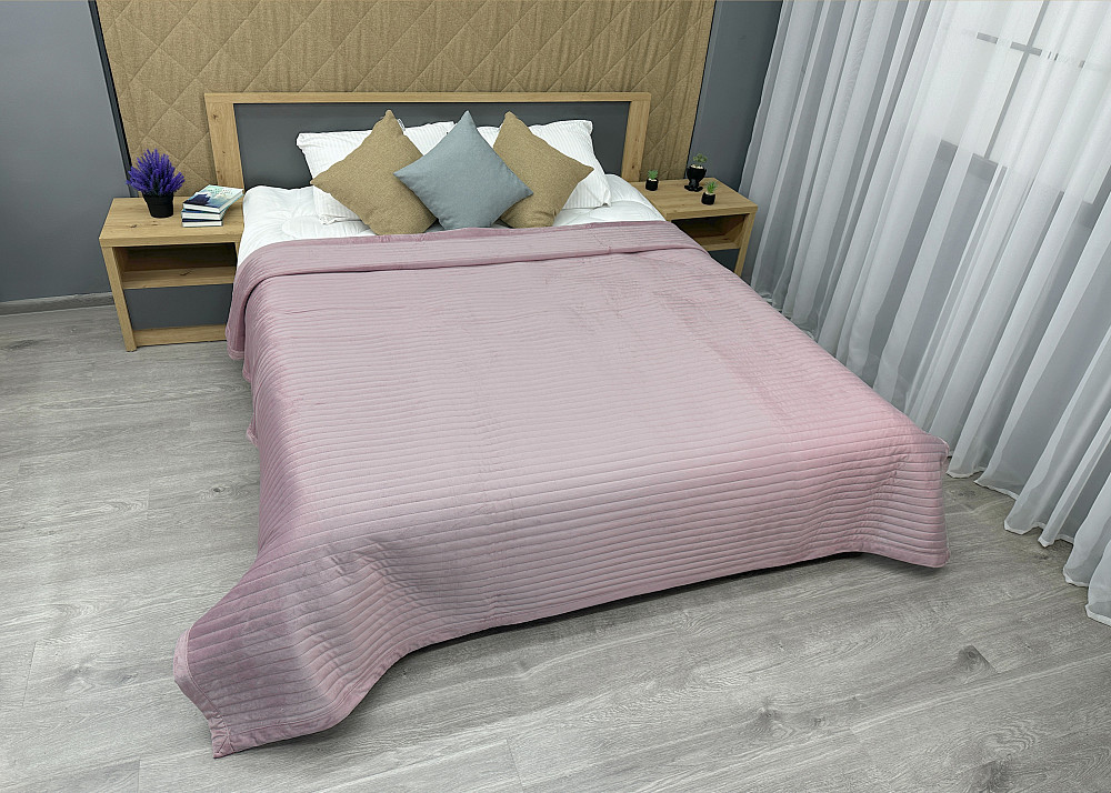 Покривало велюрове Кing Size 220х240 см колір ліловий (85-211) Київ - фото 3