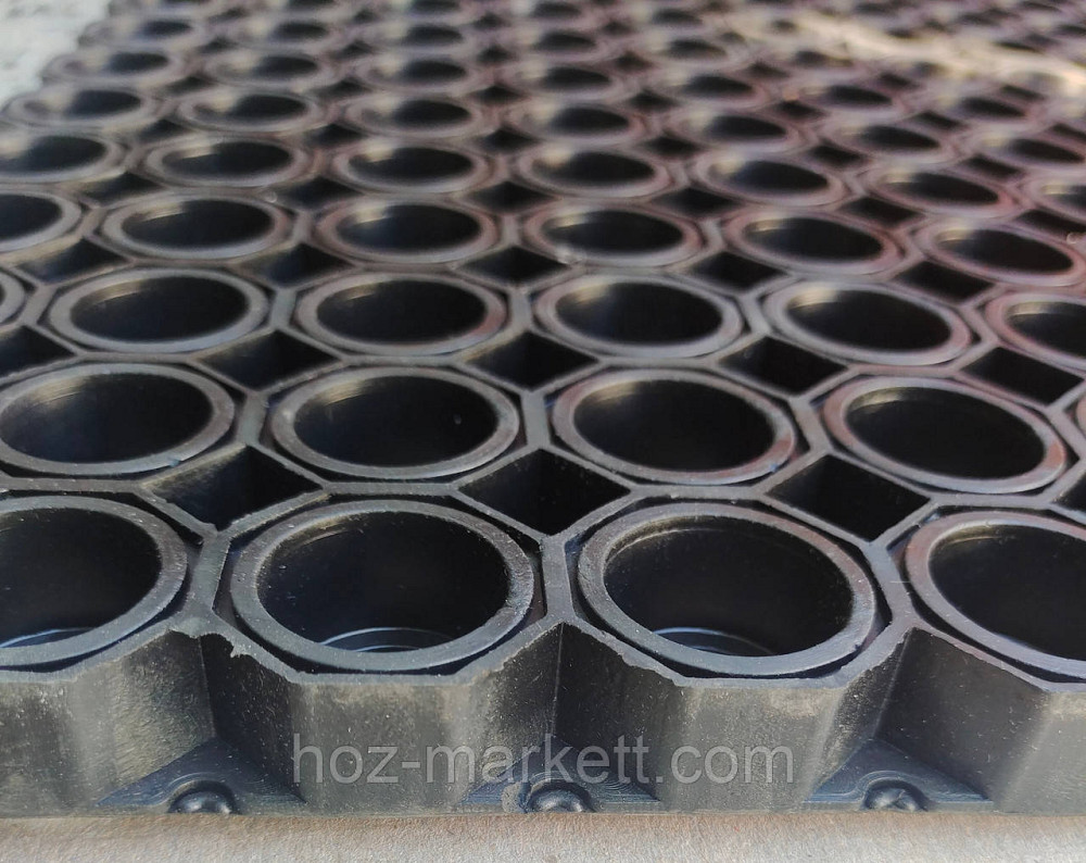 Коврик 80 х 60 х 2.6 см резиновый ячеистый сотами Хард грязезащитный килим Харьков - изображение 9