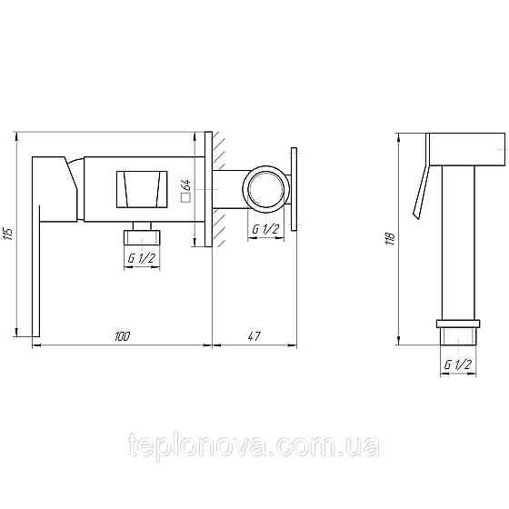 Змішувач гігієнічний TOPAZ SARDINIA TS 087106-H20 Чернівці