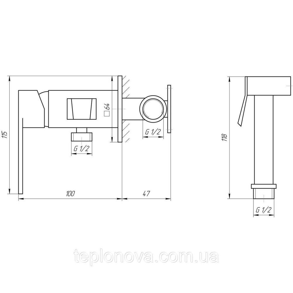 Змішувач гігієнічний TOPAZ SARDINIA TS 087106-H20 Чернівці - фото 5