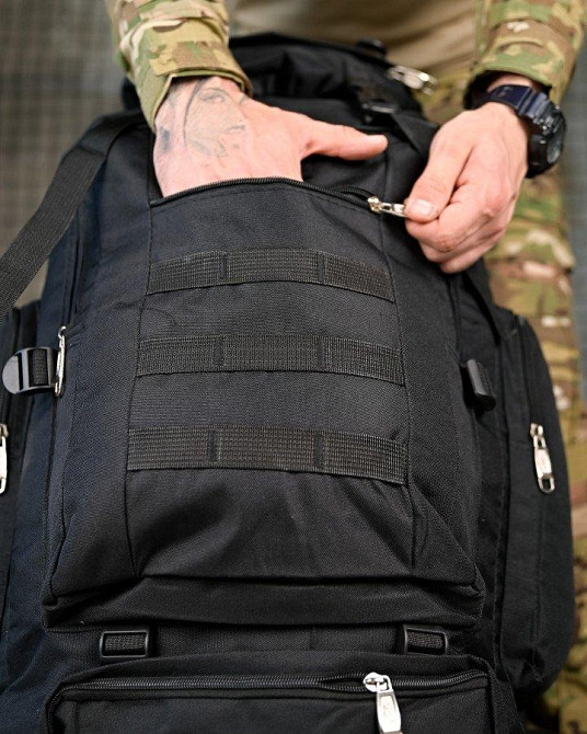 Милитари рюкзак 100л plentsfil черный ПП7953 Одесса - изображение 5