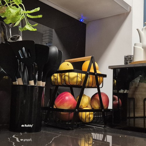 Кошик двоярусний для фруктів і овочів Ruhhy (24265) Чорний Нововолинськ - фото 10