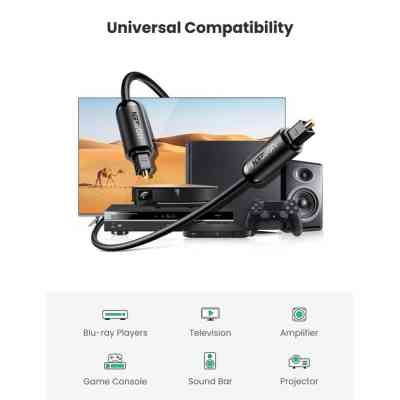 Кабель мультимедійний Optical Toslink 2.0m AV122 black Ugreen (70892) Вінниця