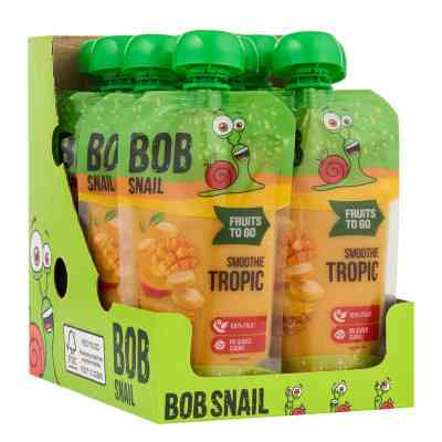 Дитяче пюре Bob Snail Равлик Боб Смузі Банан, Ананас і Манго 120 г (4820219346388) Вінниця