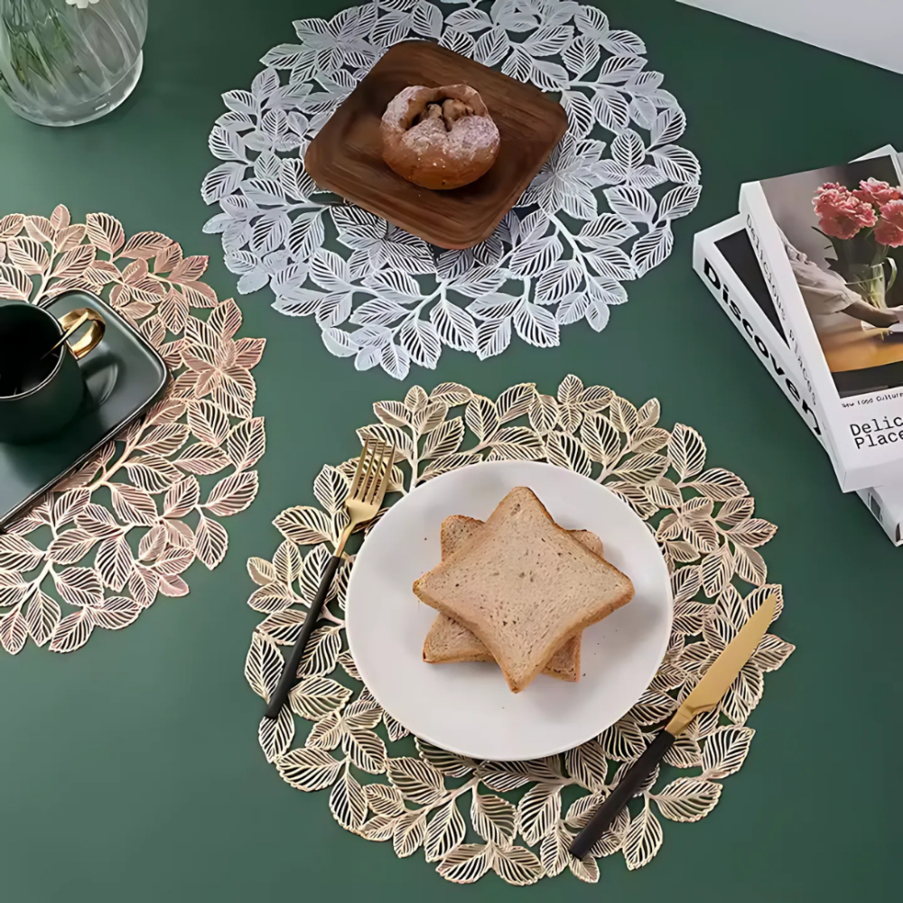 Сервировочная салфетка под горячее круглая, коврик сервировочный золотистый набор 2 шт Каменец-Подольский - изображение 4