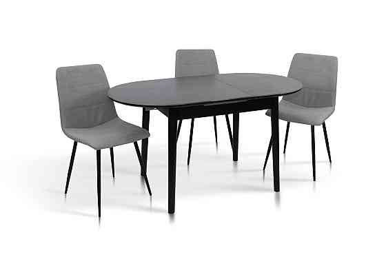 Стіл Тітан 110/140*75, чорний/керам чорна Київ