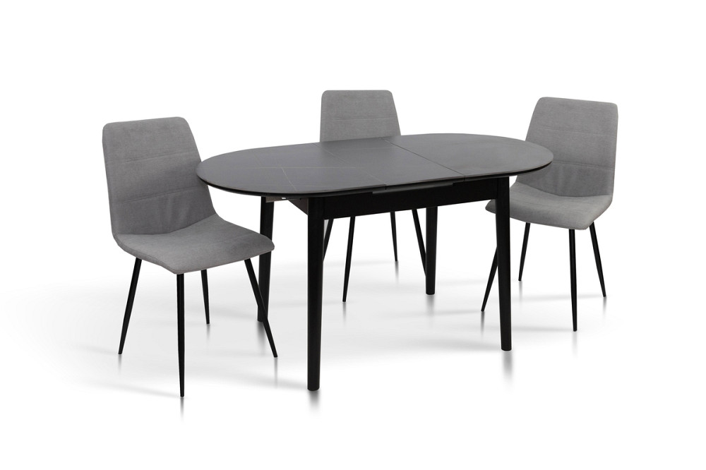 Стіл Тітан 110/140*75, чорний/керам чорна Київ - фото 3