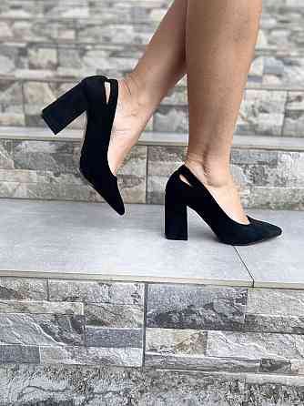 Meideli Туфлі жіночі MEIDELI чорні еко-замша каблук 9 см 38р.-25 см 39р.-25.5 см (3955) Коломыя