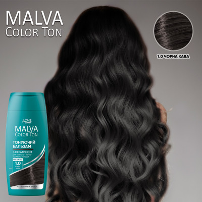 Відтінковий бальзам Acme Color Malva Color Ton 1.0 - Чорна кава 180 мл (4823115503411) Вінниця - фото 3