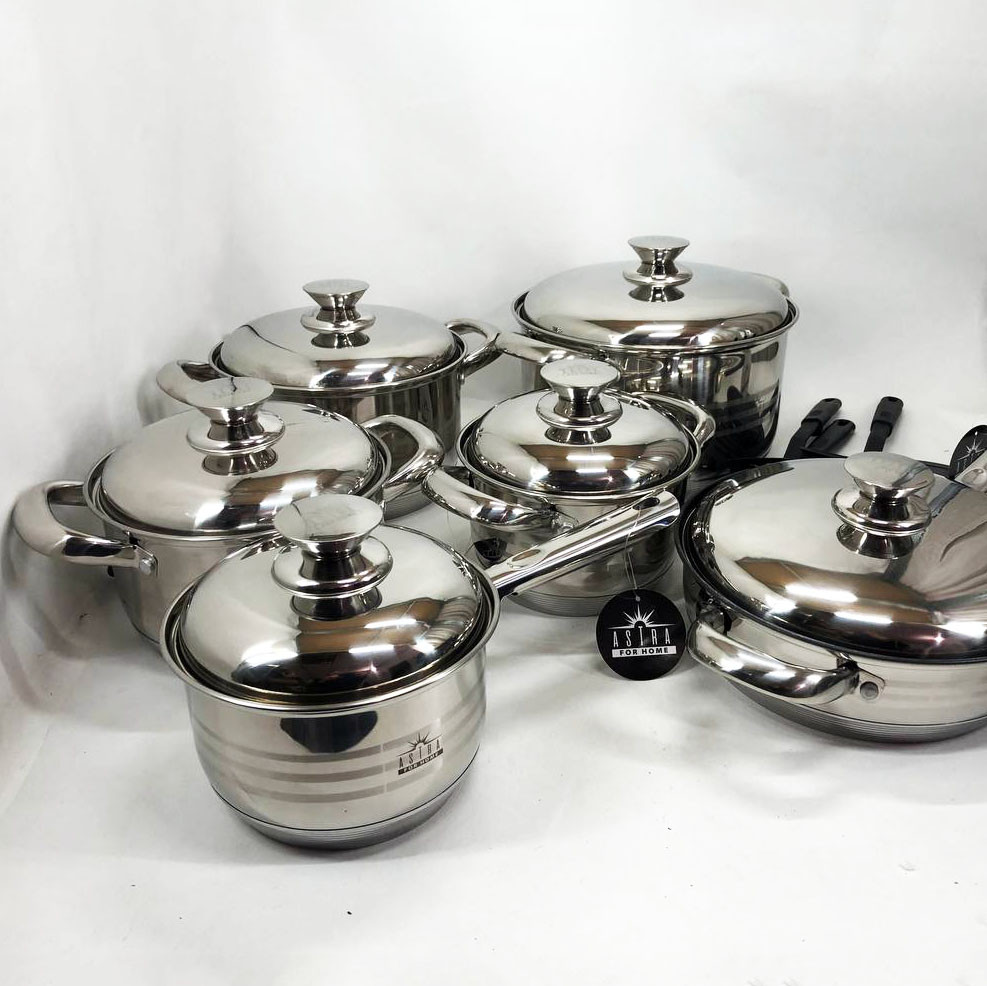 Набір каструль з жаростійкою кришкою, Набір високих каструль практичних AI-99 Львів - фото 16