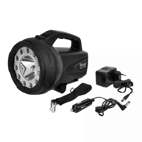 Мощный аккумуляторный фонарь Watton WT-406 для охоты, туризма, дальность 350-400 м с ремнем для переноса Каменец-Подольский