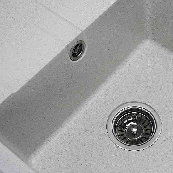 VALESO Гранітна мийка для кухні VALESO ARIA 5851 матова Біла в крапку Коломия