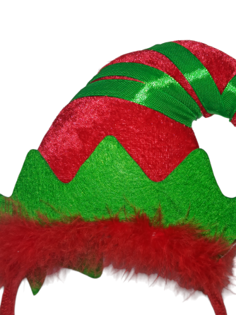 Новогодний обруч для волос Шапка ельфа one size красный Киев