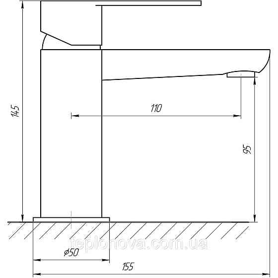 Смеситель для умывальника TOPAZ BARTS TB 07202-H36 Черновцы
