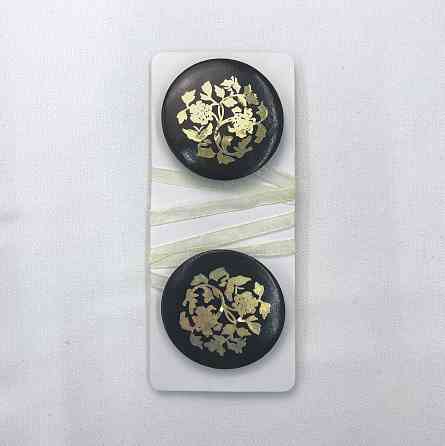 Магніти для штор і гардин Карпати набір 2 шт Чорний з золотистим (81-145) Київ