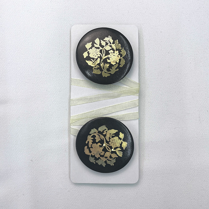 Магніти для штор і гардин Карпати набір 2 шт Чорний з золотистим (81-145) Київ - фото 6