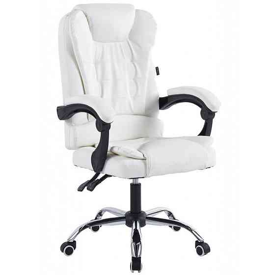 Крісло офісне комп'ютерне Bonro BN-6070 екошкіра робоче для комп'ютера Білий Київ