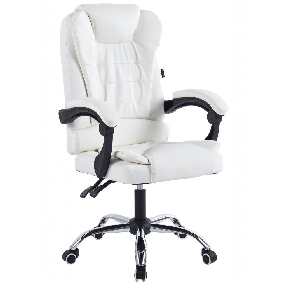 Крісло офісне комп'ютерне Bonro BN-6070 екошкіра робоче для комп'ютера Білий Київ - фото 1
