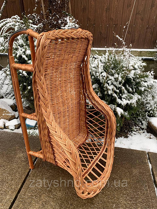 Санки плетеные из лозы с заплетенным сиденьем Киев - изображение 5