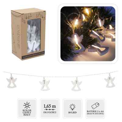 Гірлянда Chomik Янгол 10 LED, теплий білий, IP20, 2хАА (5900779854048) Вінниця