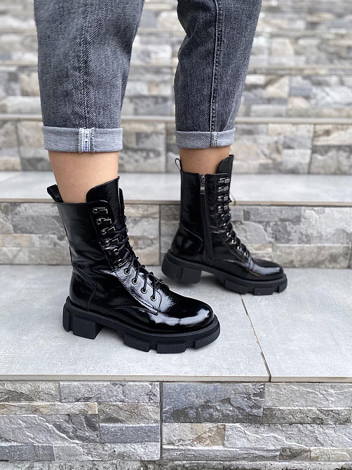 SOTHBY'S Черевики жіночі Sothby's чорні шкіра лакована 37/39р. (M-1730 4195) Коломыя - изображение 8