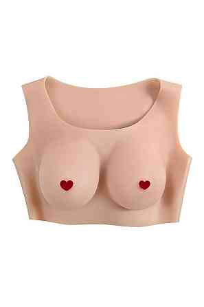 Накладні груди топ Gender X Undergarments Plate C-Cup бежеві, 28 см Sex Aura Київ