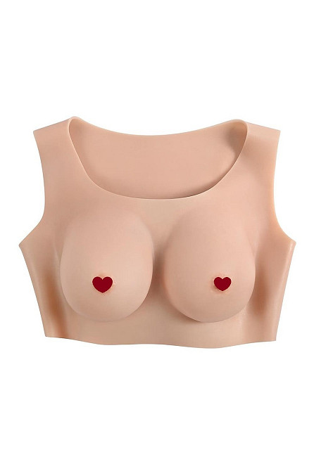Накладні груди топ Gender X Undergarments Plate C-Cup бежеві, 28 см Sex Aura Київ - фото 1