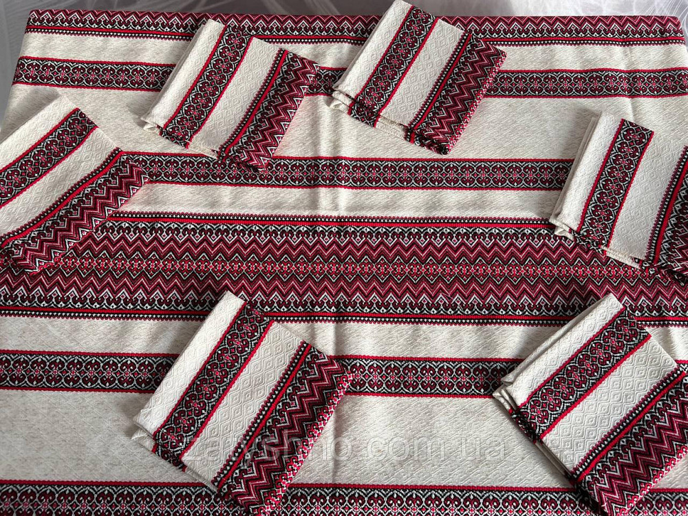 Ляльна вишита скатертина з серветками Київ - фото 7