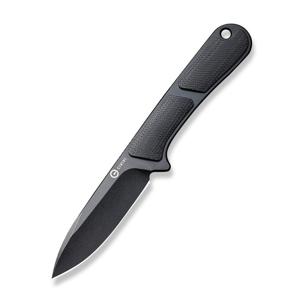 Нож фиксированный тактический Civvi Mini Elementum, (5.7 см) Nitro-V / G10 черный Киев - изображение 1