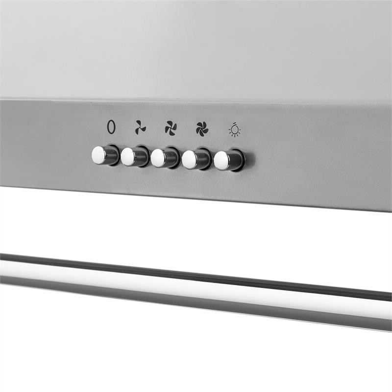 Вытяжка Montblanc 60 610 м³/ч 165 Вт 2x1,5 Вт Светодиодная планка серебристо-серая (Германия, читать описание) Ровно - изображение 6