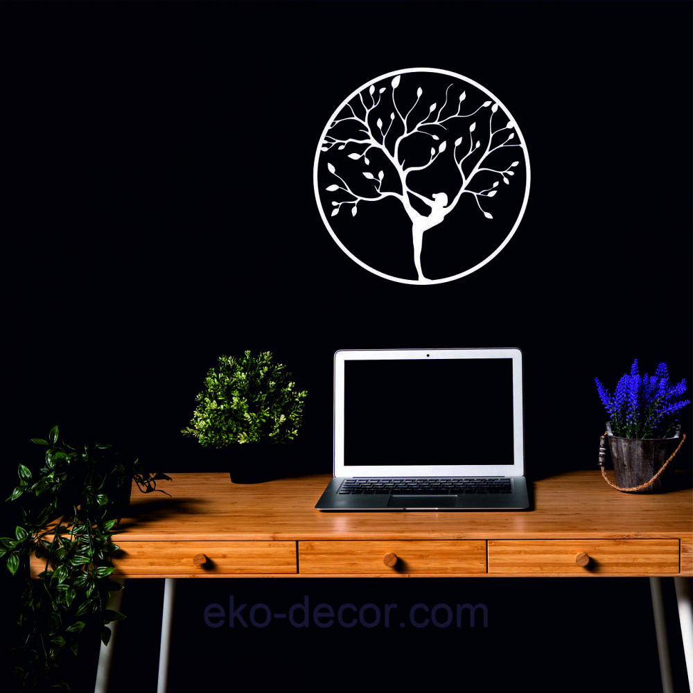 Декоративне настінне 3D Панно «ЙОГА» Декор на стіну з об'ємом 70*70 см, Білий Київ - фото 5