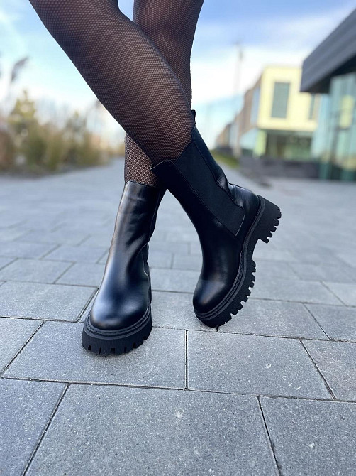 Черевики жіночі GREMMY чорні натуральна шкіра зима висота 20 см (607/1) Коломия - фото 9