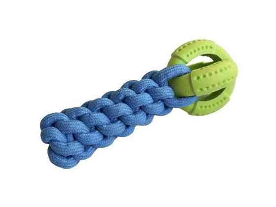 Іграшка для собак Іграшка кросфіт з мячем (24х10х6см), blue/green AGrizZzly 9550 ТМ ANIMALL Київ