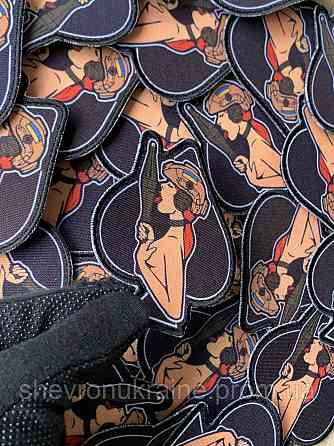 Печатный шеврон Пиковая дама (Форма контурная. На липучке) Размер 8x7см Киев