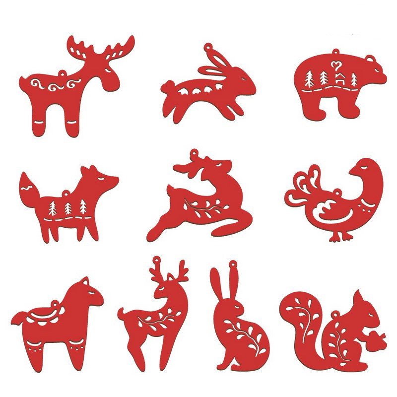 Набір ялинкових прикрас "Казкові звірятка етно" FDZ-532-4, 10 шт Вінниця - фото 2