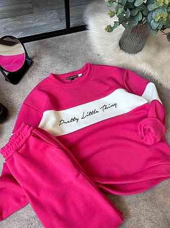 Жіночий стильний теплий костюм двойка тринитка на Флісі Рожевий Одеса