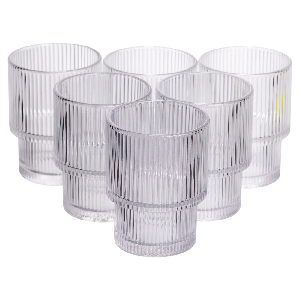 Набір скляних стаканів 6 (шт) 200 (мл) з товстого скла Yiwu HP-19-178-4 SBR Київ - фото 1