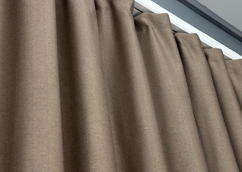 Шторная ткань Шенилл однотонный цвет светло-коричневый 1906ш Киев - изображение 4