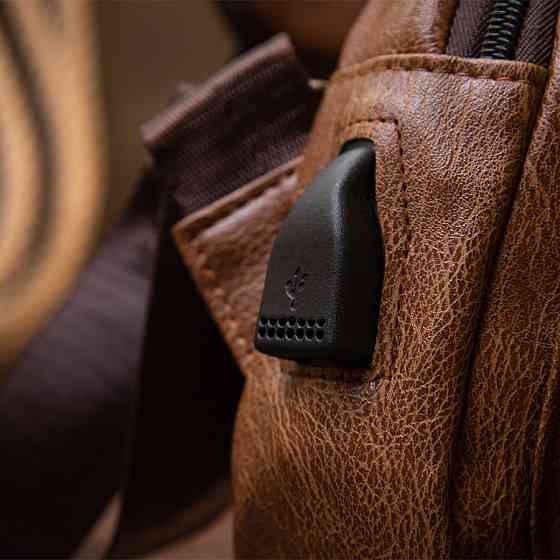 Сумка кросс боди смарт из кожзама Рыжая (Vintage) Киев