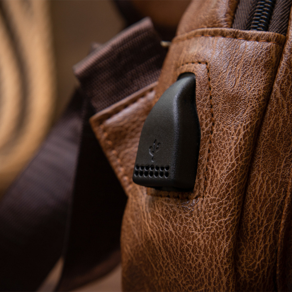 Сумка кросс боди смарт из кожзама Рыжая (Vintage) Киев - изображение 4