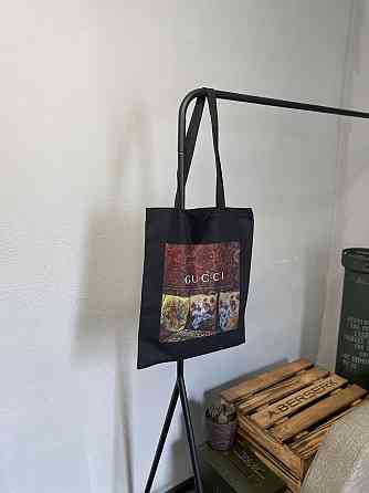 Шопер з дизайнерським принтом «GUCCI стиль» | Сумка екоторба з килимовим арт-дизайном Чернівці