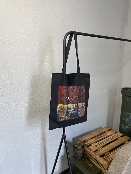 Шопер с дизайнерским принтом «GUCCI стиль» | Эко-сумка с ковровым арт-дизайном Черновцы - изображение 3