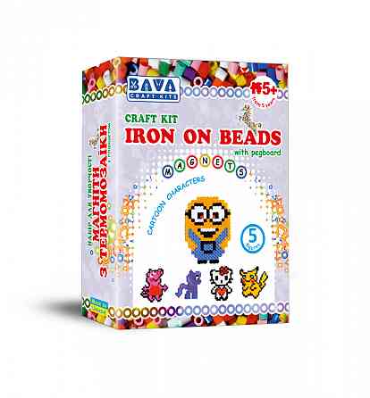 Дитячий набір для творчості. Магніти з термомозаїки "Мультики" TM-004, 5 фігур Вінниця