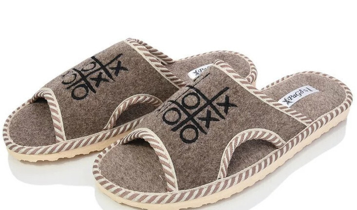 Хатні капці відкриті капці чоловічі кімнатні бежевий Х0 "PaGo" Повсть Одеса - фото 10