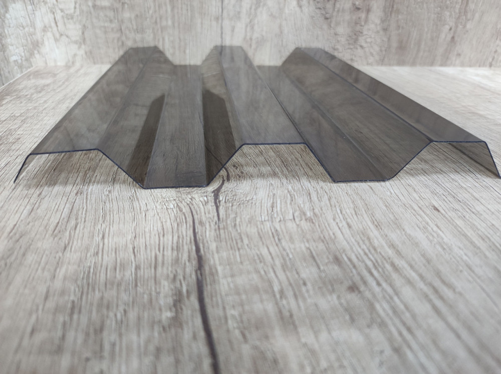 Профільований полікарбонат монолітний TOPLIGHT 76/18 бронза 0,5мм 104х300см Київ - фото 3