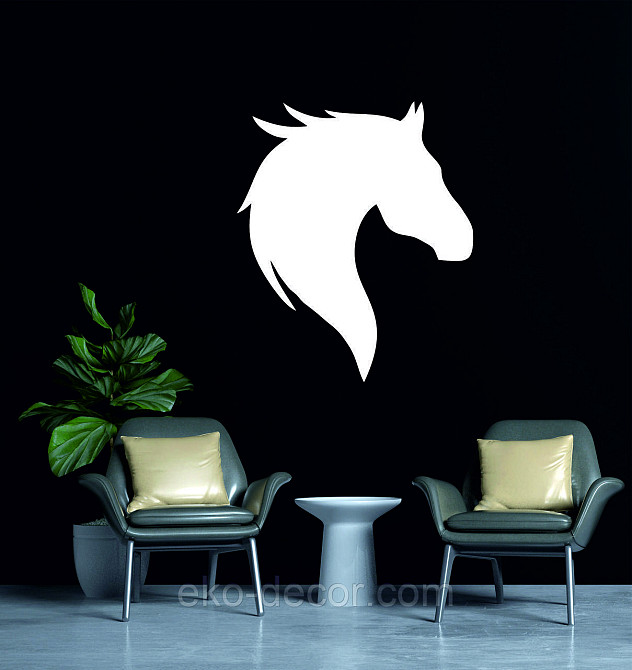 Декоративне настінне Панно «Лошадь», Декор на стіну 90*75 см, Білий Київ - фото 2